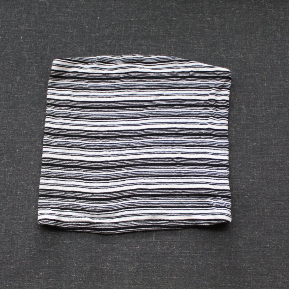 Black and White stripped tube top